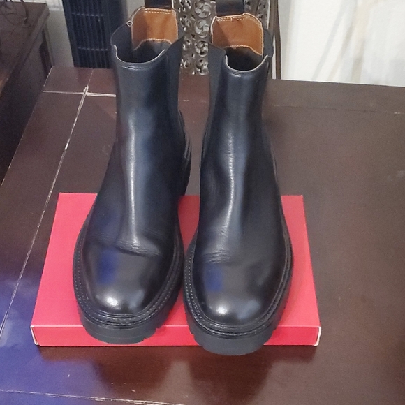 Zara Shoes - Zara Women's Black Leather Combat Boots